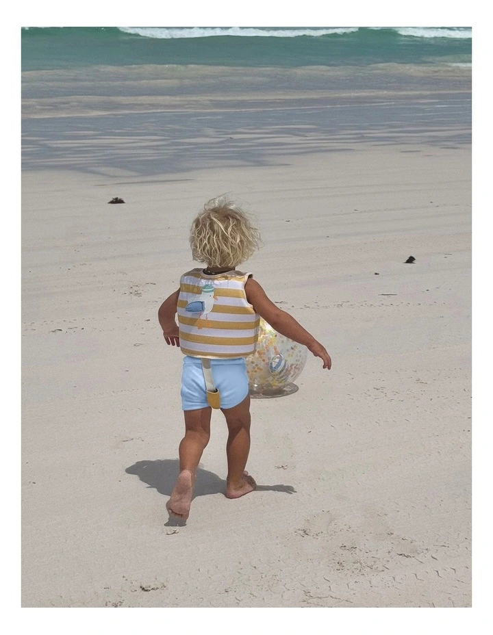Sammy the Seagull Stripe Swim Vest (2-3 Years) in Mustard image 5