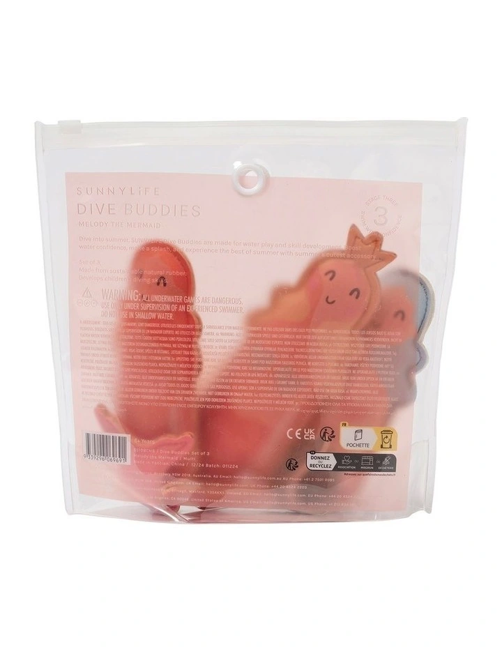 The Mermaid Dive Buddies Set Of 3 in Multi image 3