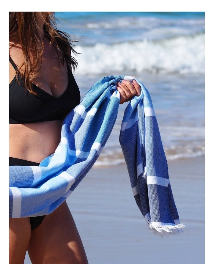 Cotton Beach Towel in Sky image 2