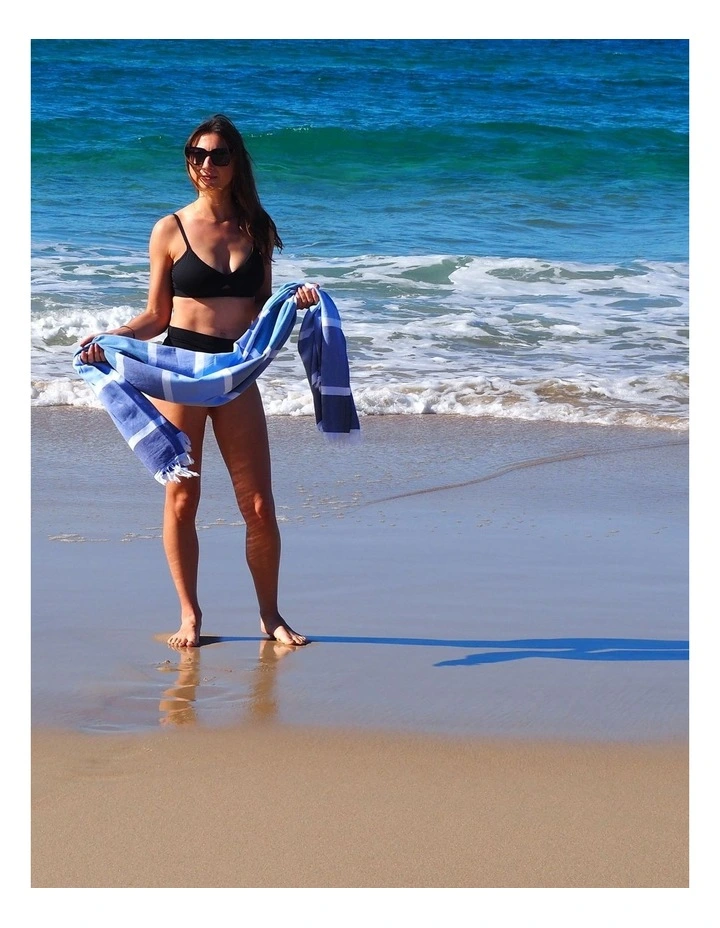 Cotton Beach Towel in Sky image 6