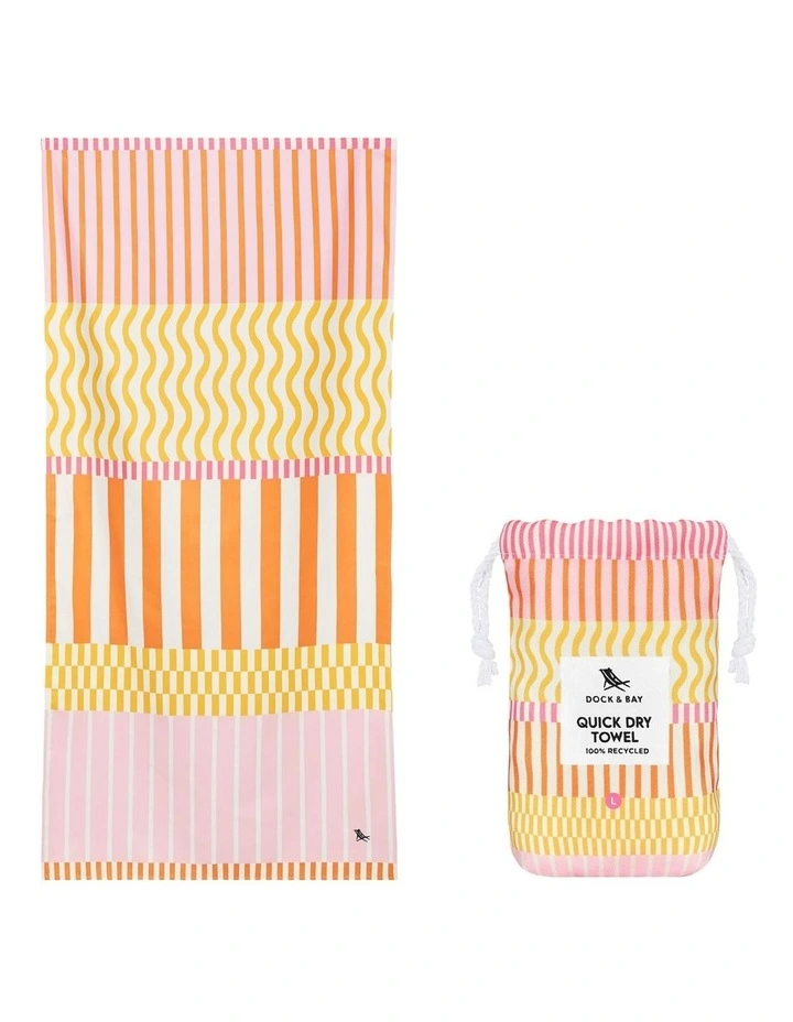 Designer Collection Beach Towel in Lemonade Waves image 2