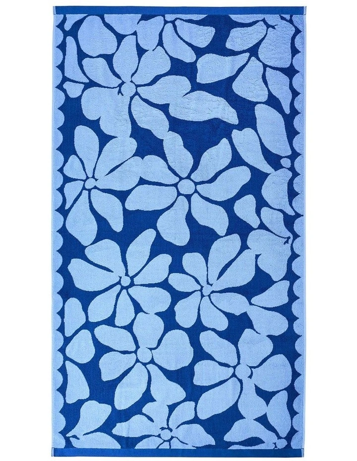 Palma Petal Australian Cotton Beach Towel in Royal Blue image 2