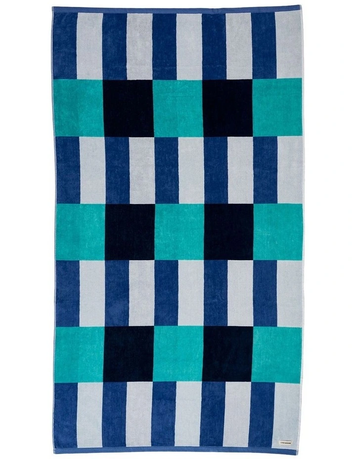 Square Beach Towel in Blue image 1