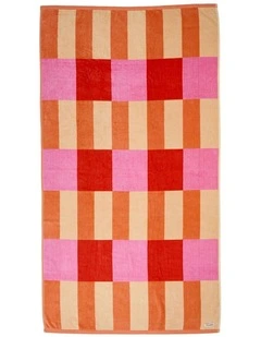 Square Beach Towel in Pink