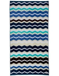 Chevron Beach Towel in Blue