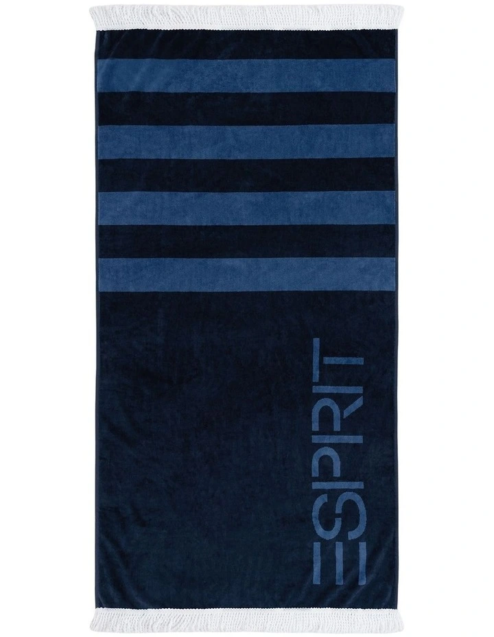 Horizon Beach Towel in Navy image 1