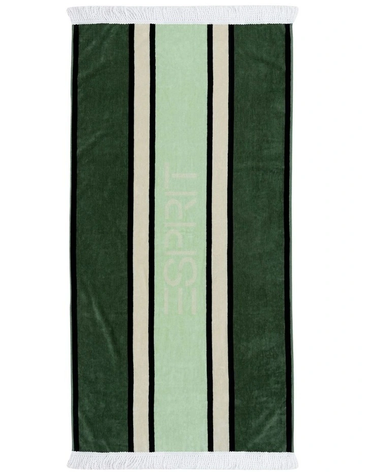 Tidal Beach Towel in Olive image 1