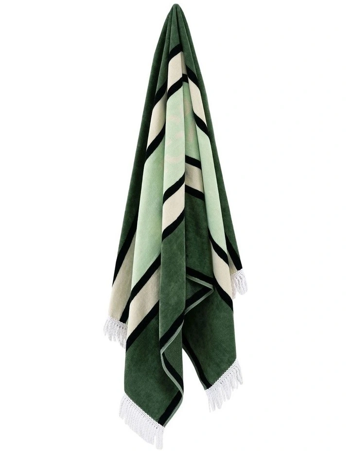 Tidal Beach Towel in Olive image 2