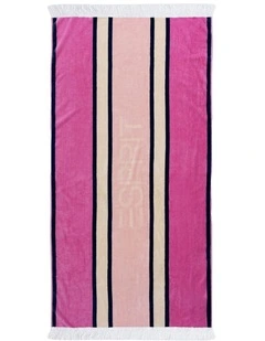 Tidal Beach Towel in Fuchsia