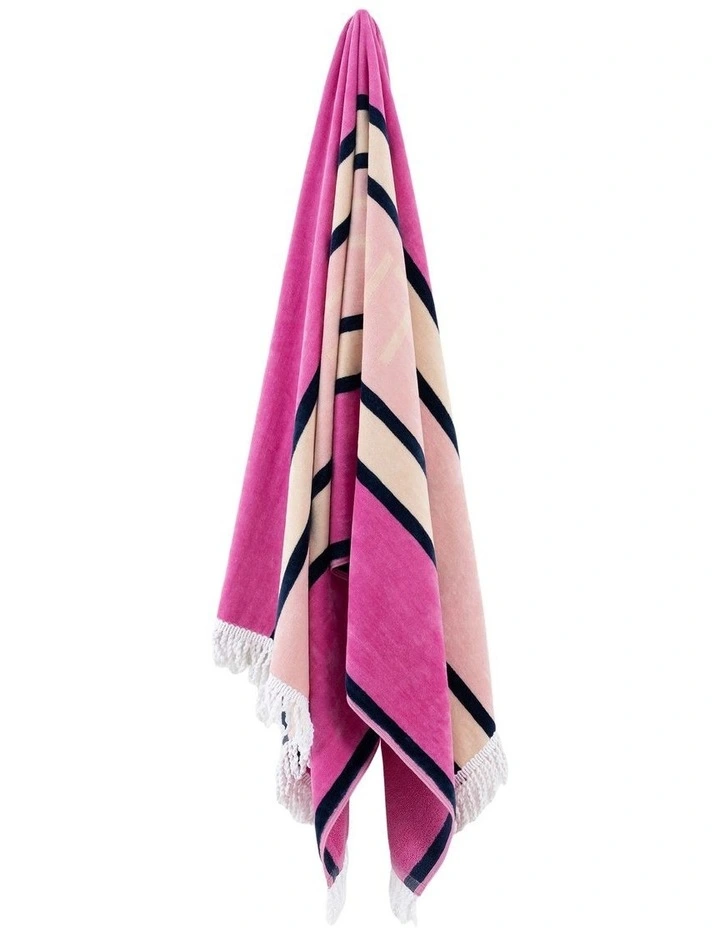 Tidal Beach Towel in Fuchsia image 2
