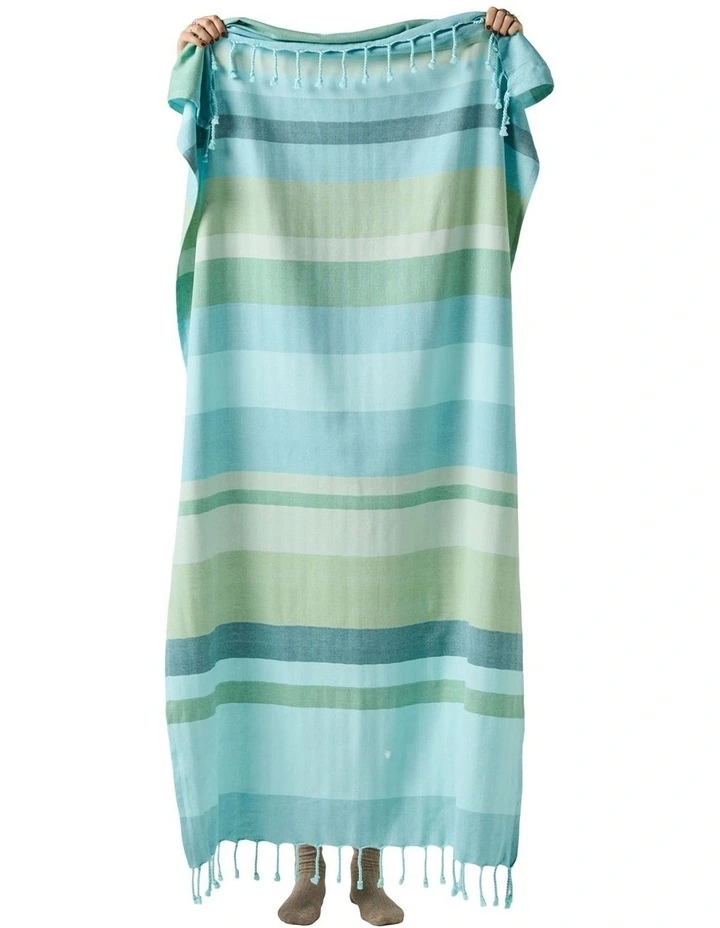 Aireys Hammam Towel in Aqua image 2