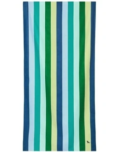 Summer Stripes Beach Towel: Cool Lagoon