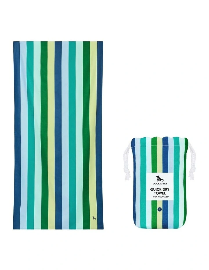 Summer Stripes Beach Towel: Cool Lagoon image 2