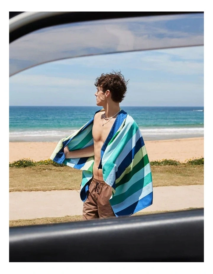 Summer Stripes Beach Towel: Cool Lagoon image 6