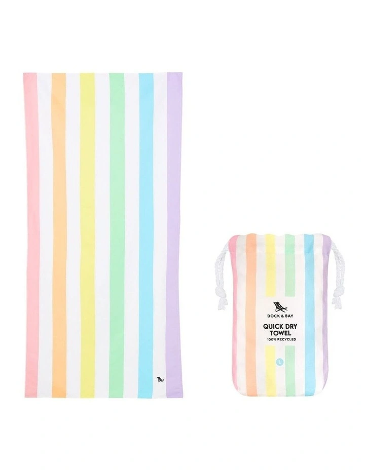 Summer Stripes Beach Towel: Unicorn Waves image 2