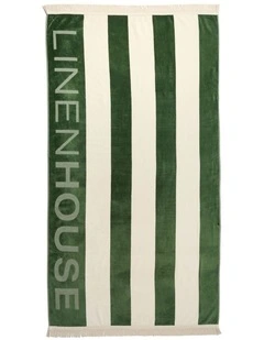 LH Logo Beach Towel In Olive
