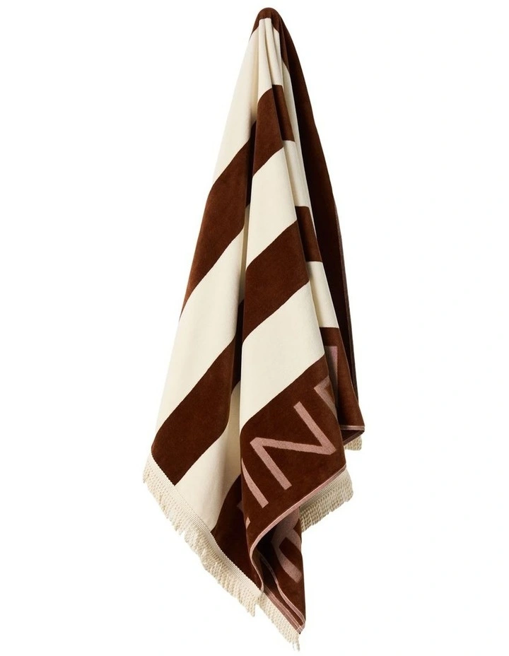 LH Logo Beach Towel In Chocolate image 2
