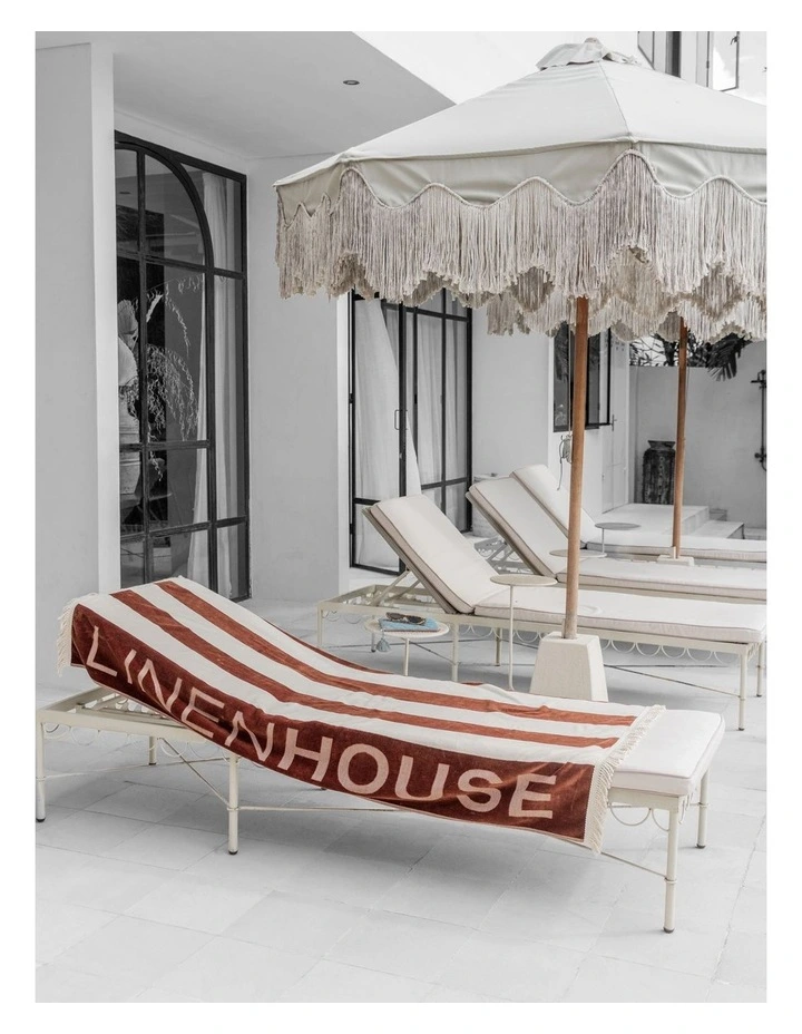 LH Logo Beach Towel In Chocolate image 3