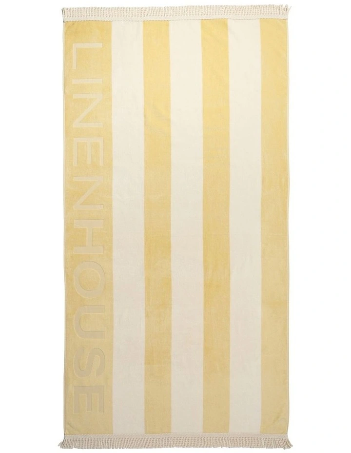 LH Logo Beach Towel In Butter image 1