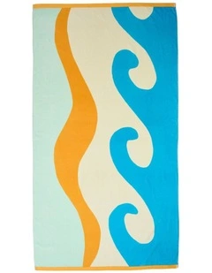 Big Wave Beach Towel In Multi