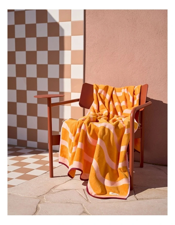 Echo Beach Towel In Papaya image 3