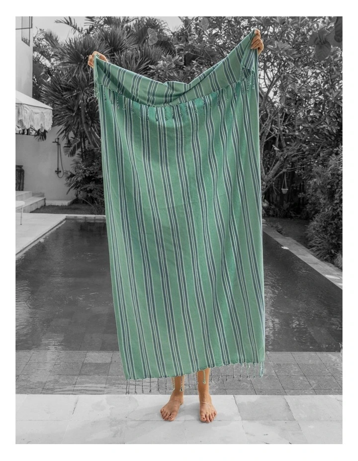 Terrigal Hammam Towel In Lagoon image 2