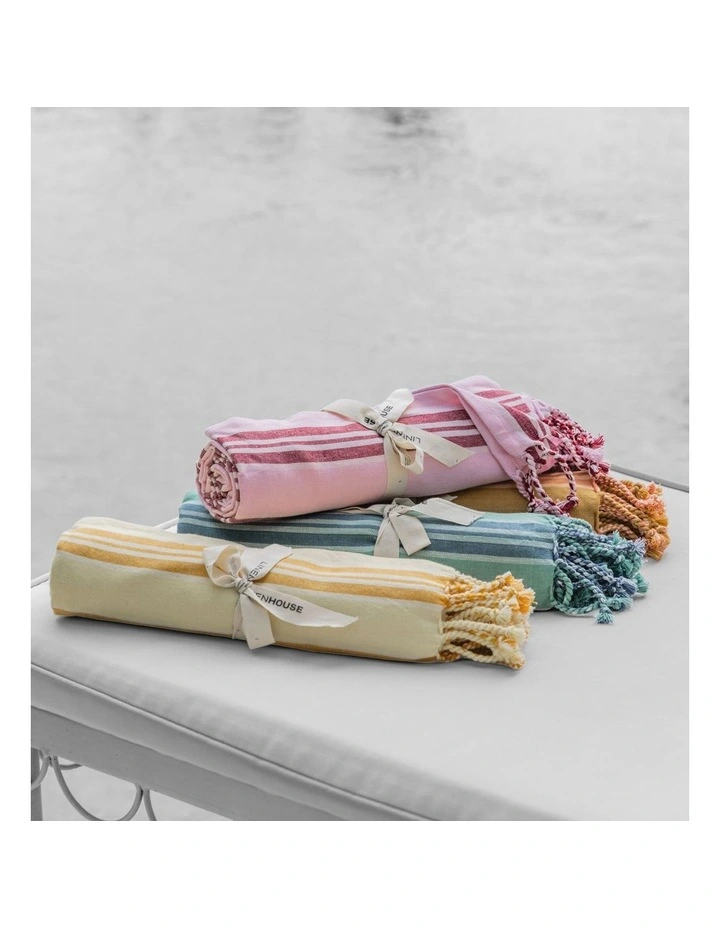 Terrigal Hammam Towel In Lagoon image 3