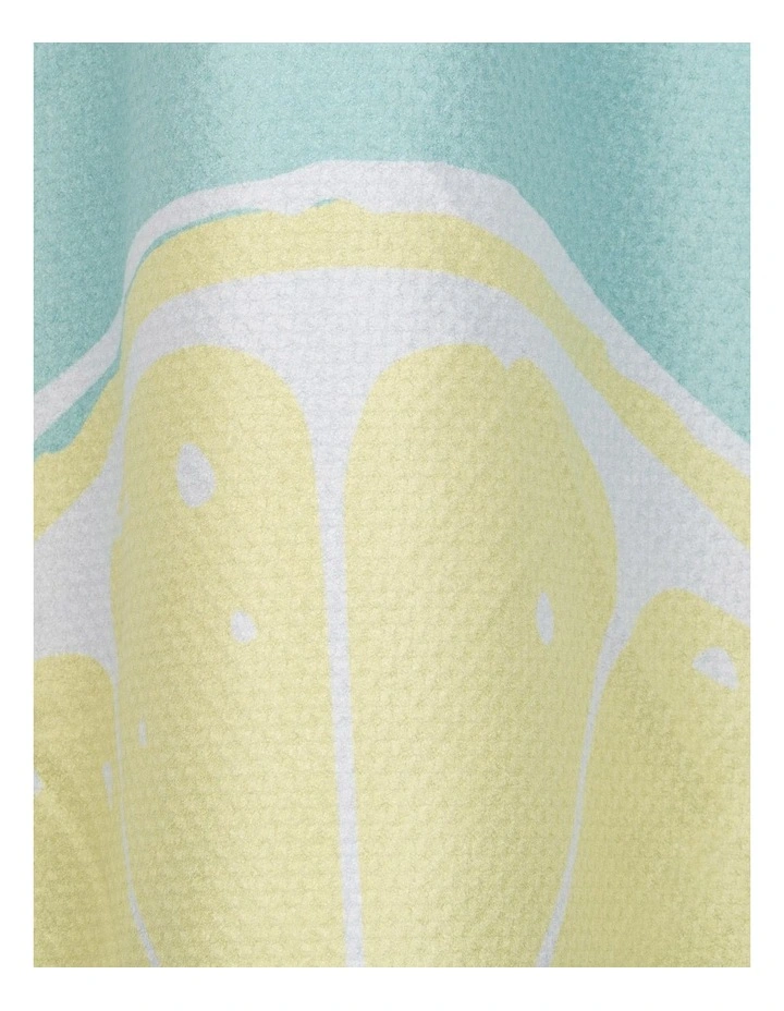 Sand Free Beach Towel in Turquoise/Yellow Lemons image 2