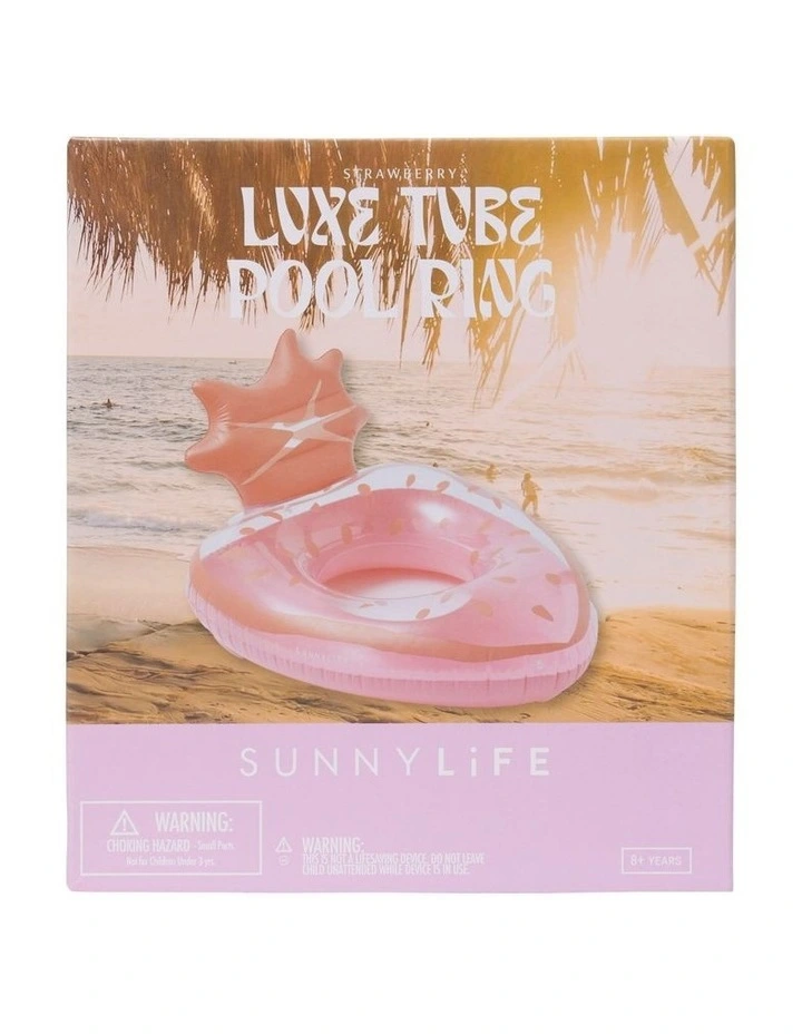 Luxe Tube Pool Ring in Strawberry image 3