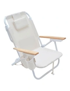 Deluxe Beach Chair in Cream