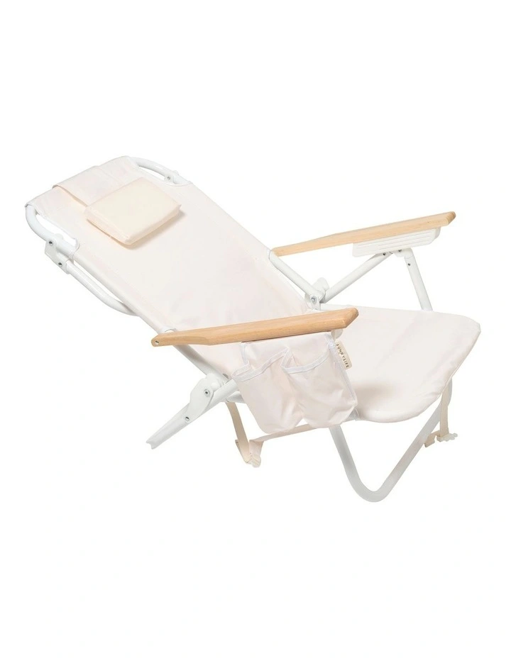Deluxe Beach Chair in Cream image 3