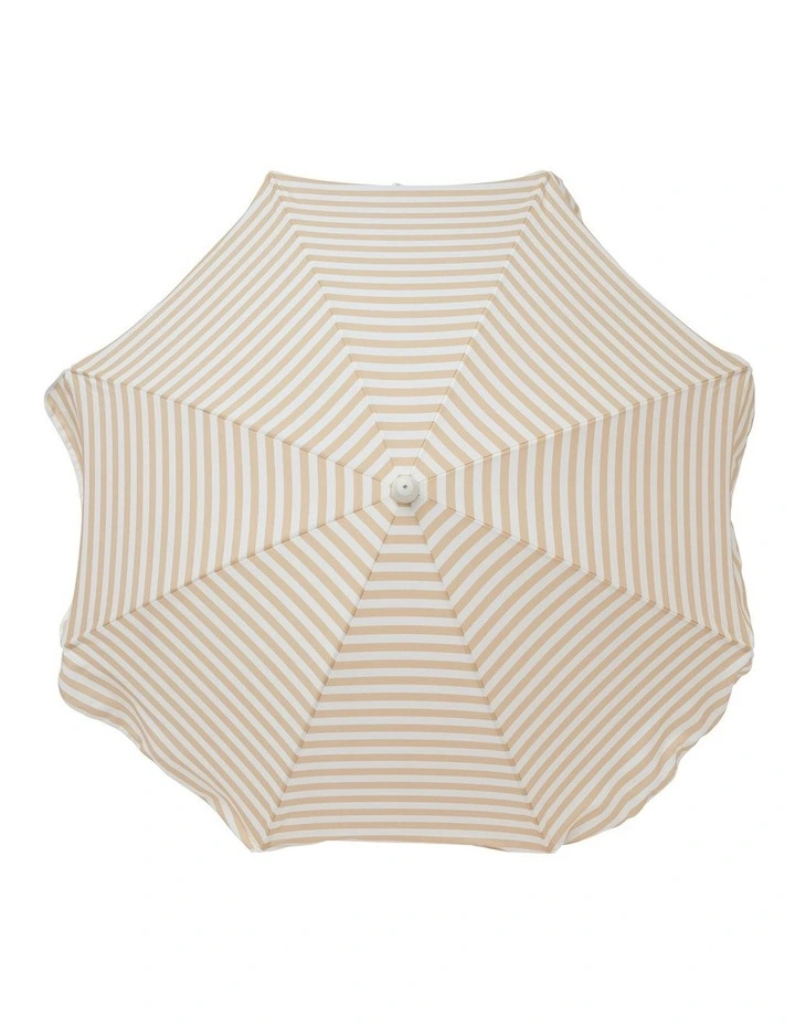 Luxe Beach Umbrella in Butternut Stripe image 1