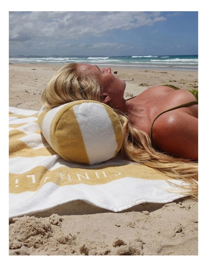 Inflatable Beach Pillow in Butternut image 2