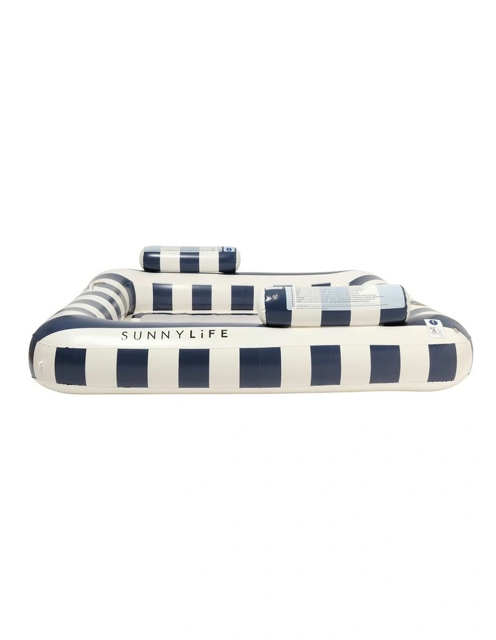 Deluxe Twin Hammock Le Weekend Inflatable in Navy/White image 6