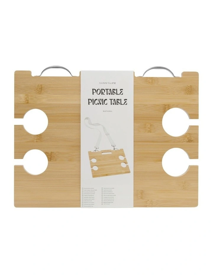 Le Weekend Portable Picnic Table in Natural image 4