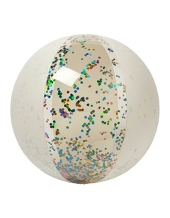 Inflatable Beach Ball in Cotton Candy Glitter