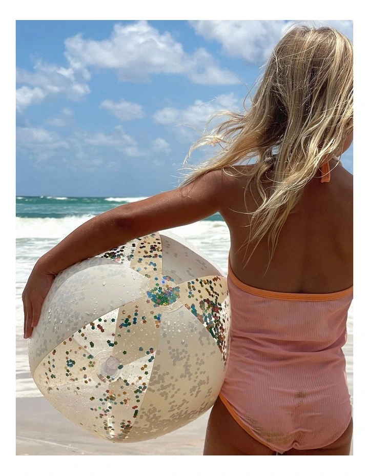 Inflatable Beach Ball in Cotton Candy Glitter image 4