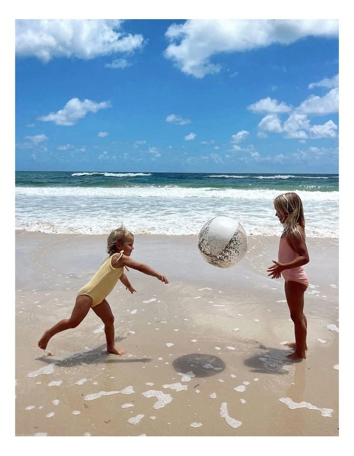 Inflatable Beach Ball in Cotton Candy Glitter image 5