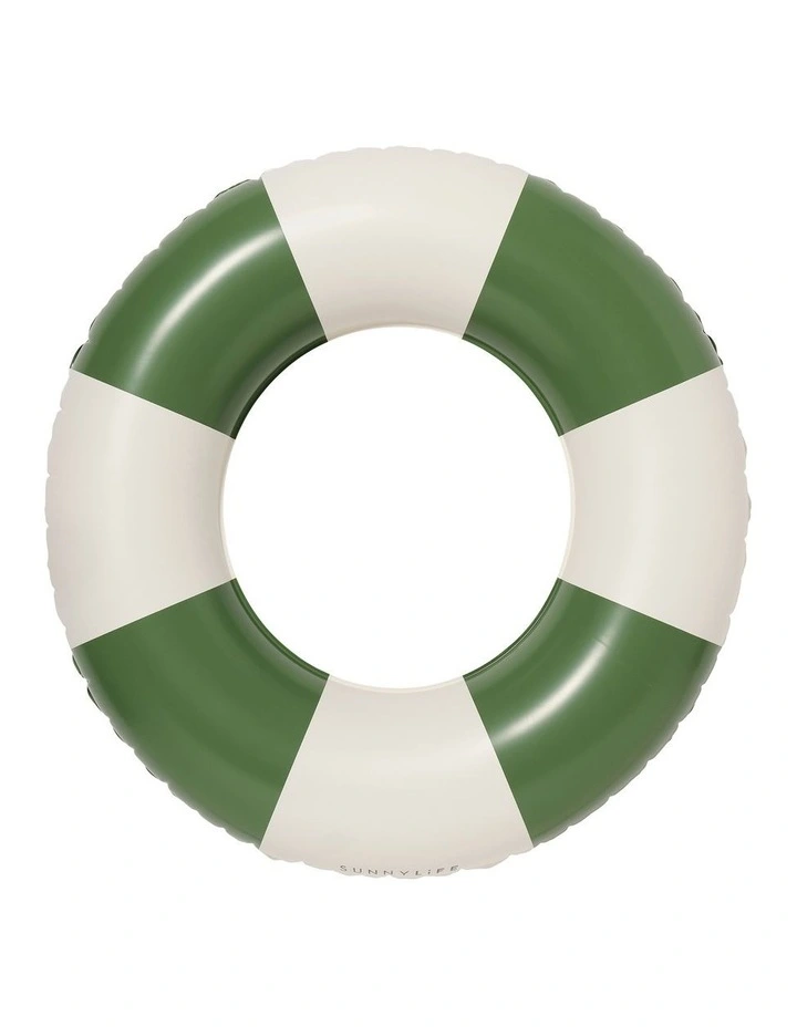 Slim Tube Pool Stripe Ring in Olive image 1