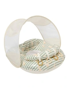 Interactive Baby Float Duck in Sage