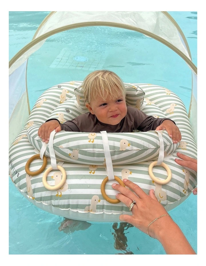Interactive Baby Float Duck in Sage image 2