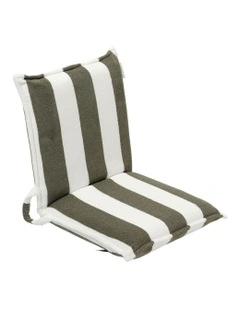 The Vacay Terry Travel Lounger in Olive Stripe
