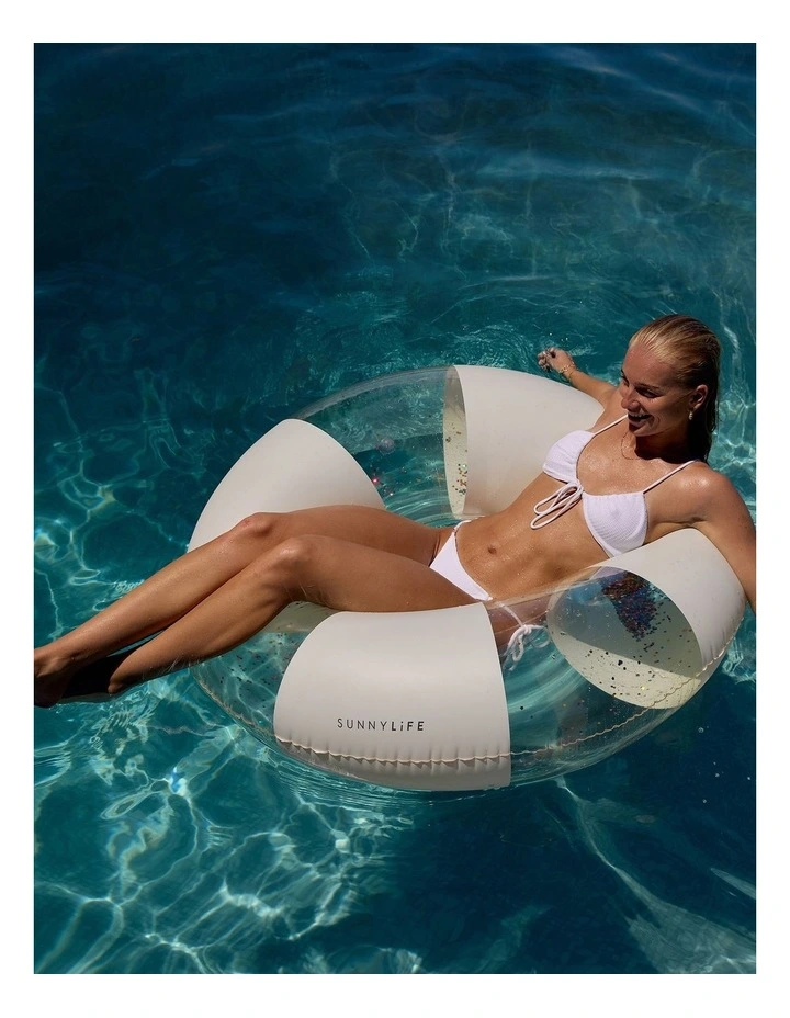 Tube Pool Ring Cotton Candy Stripe image 2
