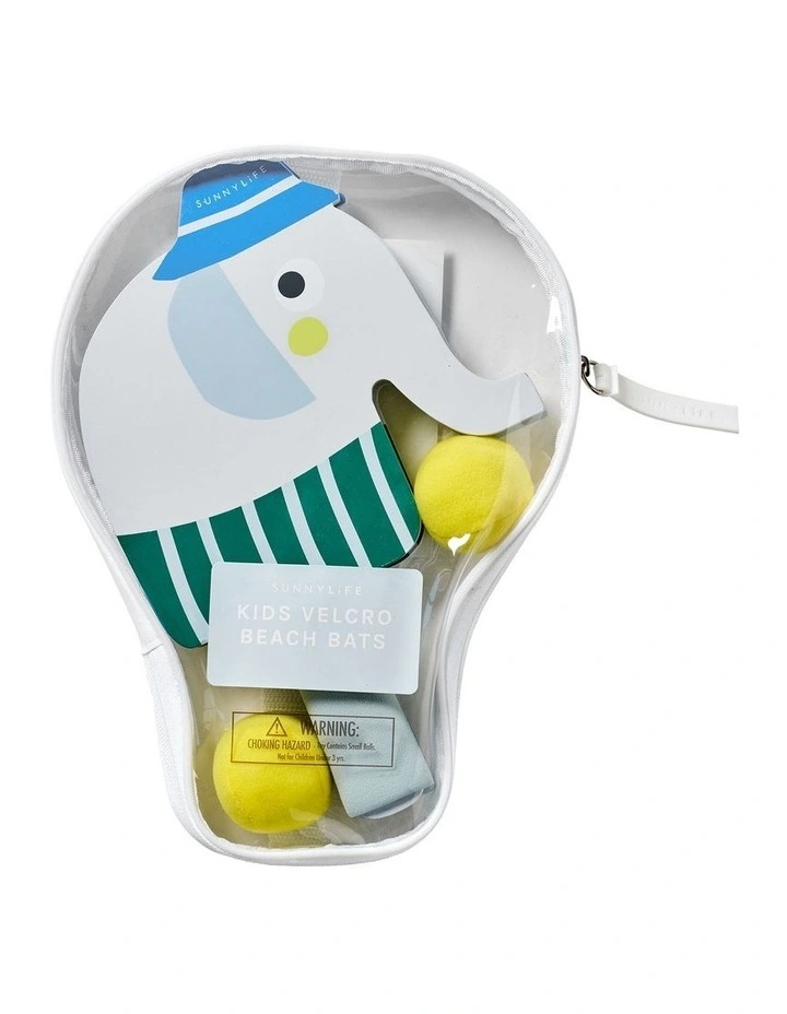 Kids Velcro Beach Bats Eli the Elephant Multi image 3