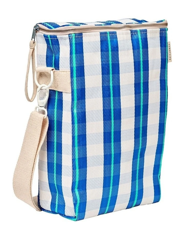 Recycled Nylon Drinks Cooler Bag La Mer Blue Neon image 3