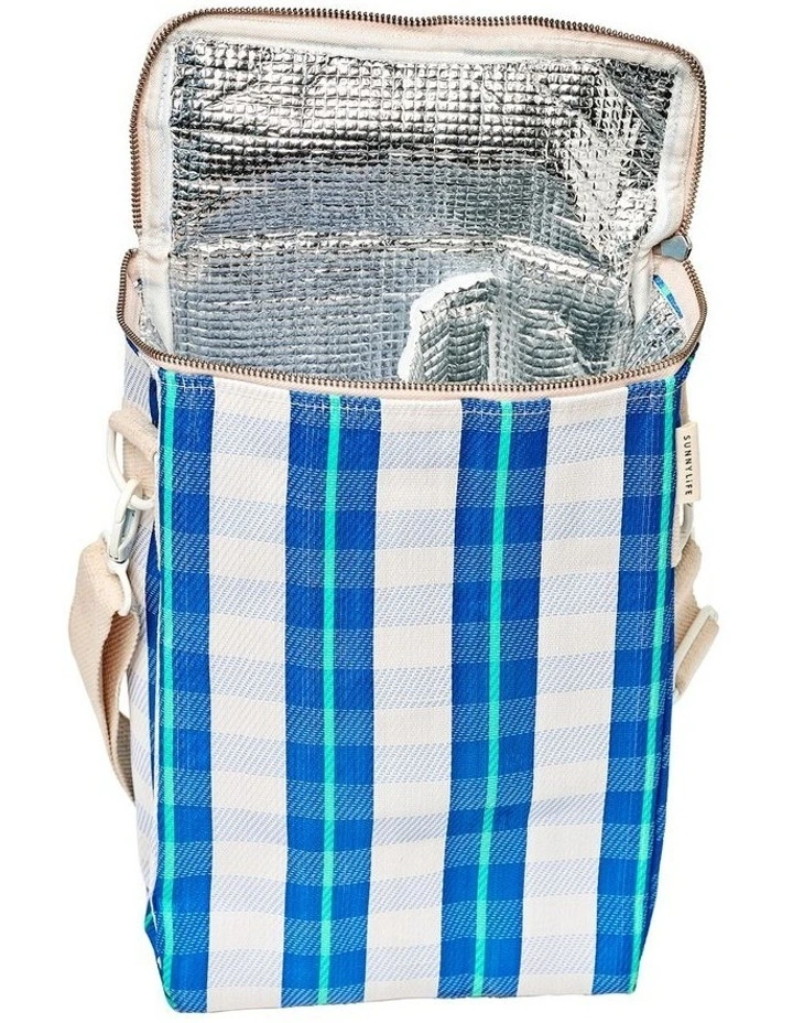 Recycled Nylon Drinks Cooler Bag La Mer Blue Neon image 4