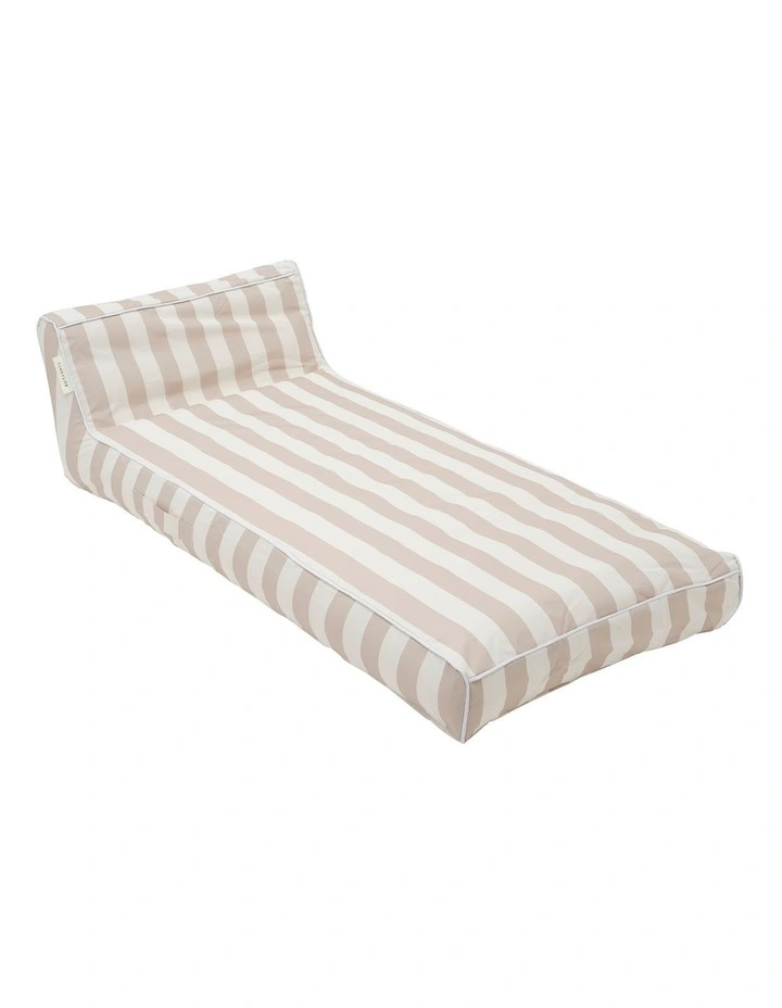 Luxe Lie-On Lounger Oyster Stripe image 1
