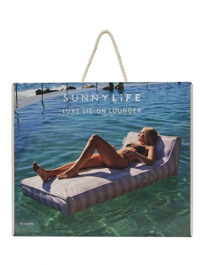 Luxe Lie-On Lounger Oyster Stripe image 3
