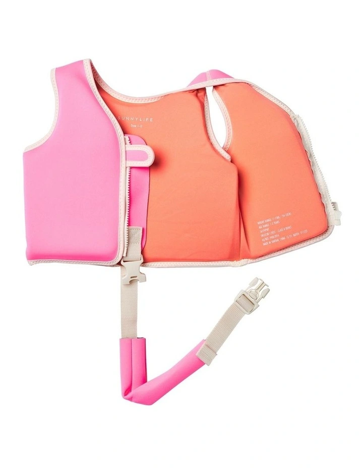 Swim Vest Poppy the Peach Neon Pink (2-3) image 4