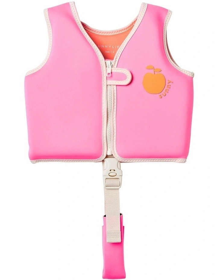 Swim Vest Poppy the Peach Neon Pink image 1